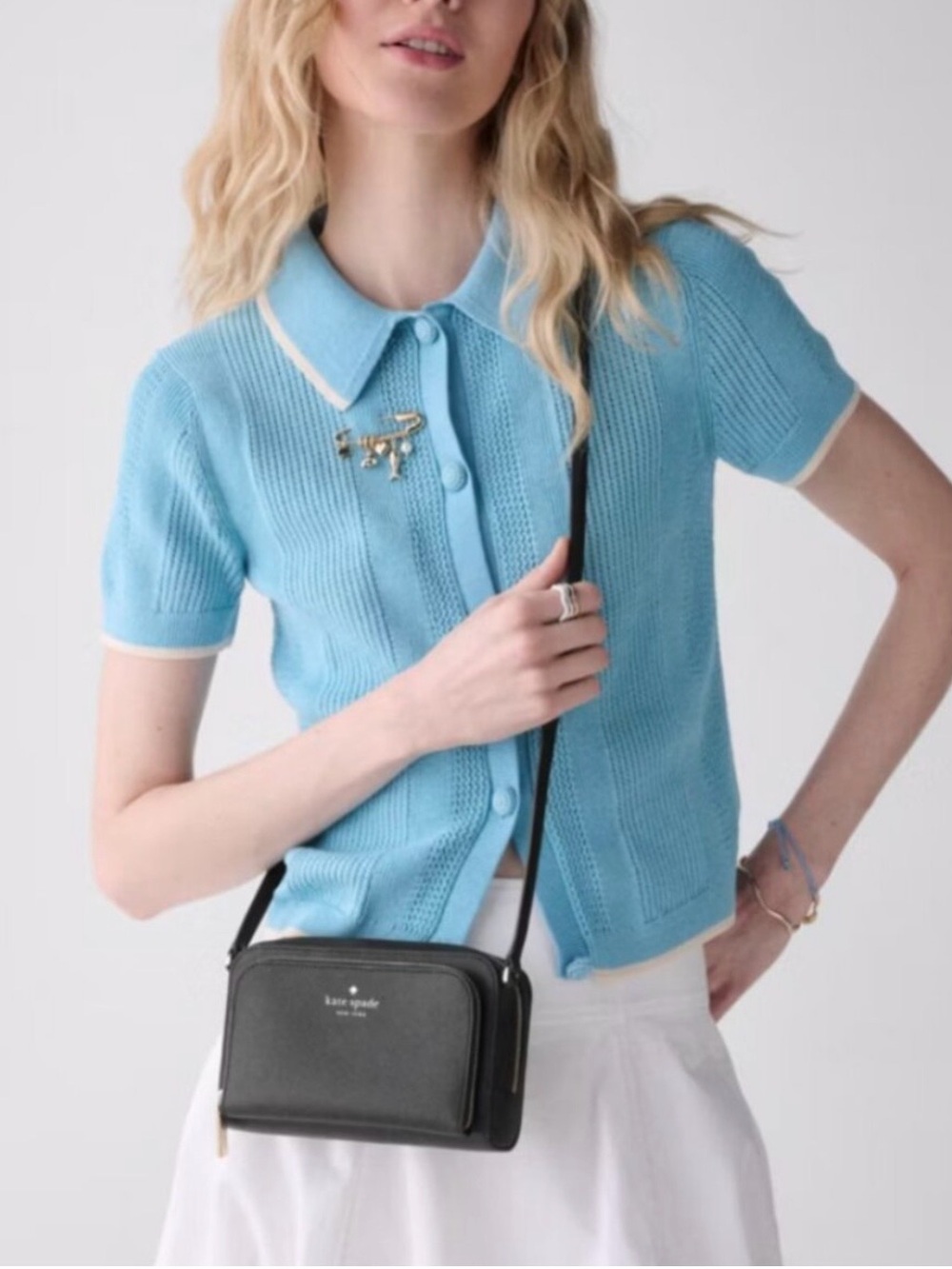 Kate Spade New York Staci Dual Zip Around Crossbody Shoulder Bag